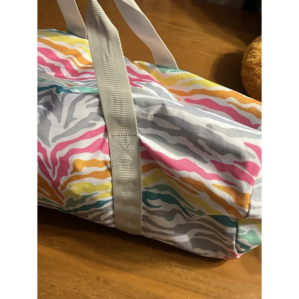 Pottery Barn Kids NWoT Multi Zebra Large Duffle Bag + Smaller Toiletry Bag‎